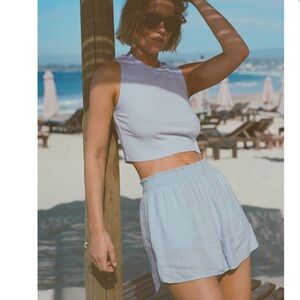 Aerie Pool-To Party Linen Shorts